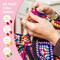 48-Piece Crochet Yarn Kit – 1400 Yards, 40 Multicolor Acrylic Yarn Skeins with 2 Crochet Hooks, 2 Weaving Needles, 4 Stitch Markers & Storage Bag, Perfect Gift for Beginners and Adults